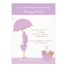 {it's a girl!} baby shower invitation [lavender]