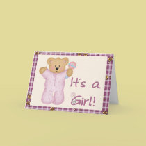 Its a Girl Bear cards
