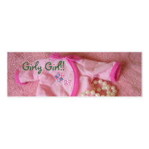 It's a Girl Bookmarks Business Card Templates