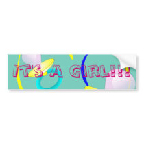 It's A Girl Bumper Sticker