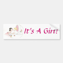 It's A Girl! Bumper Sticker
