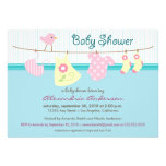 It's a Girl! Clothesline Baby Shower Invitation