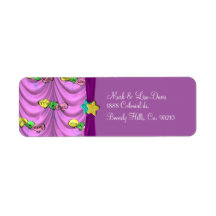 It's A Girl Draped Balloons Custom Return Address Label