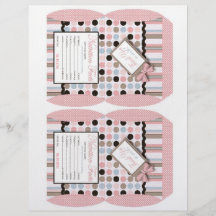 It's a Girl! Mini Puff Box Template Flyer Design