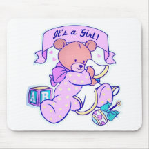 It's a Girl Mouse Mats