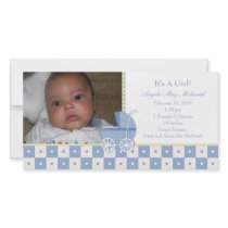 It's A Girl Photo Card