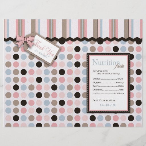 It's a Girl! Popcorn Wrapper Personalized Flyer
