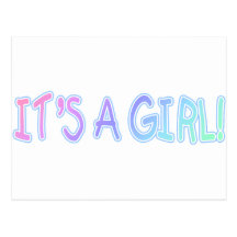 It's A Girl! Postcard