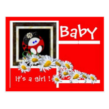 It's a Girl Postcards