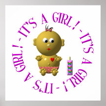 It's a girl! print