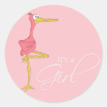 It's a Girl Stork Stickers