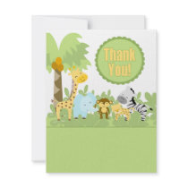 It's A Jungle Thank You Custom Invitations