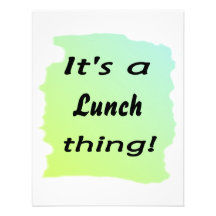 It's a lunch thing! announcements