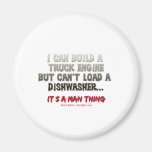 It's a man thing: Engine vs. Dishwasher Magnets