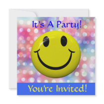 It's A Party! Happy Face Invitation