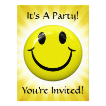It's A Party! Happy Face Invitation