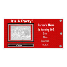 It's A Party Photo Invitation Template Personalized Photo Card