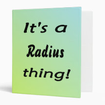 It's a radius thing! 3 ring binder