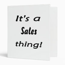 It's a sales thing! 3 ring binder