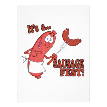 Its a Sausage Fest Funny Sausage Cooking Cartoon Announcements