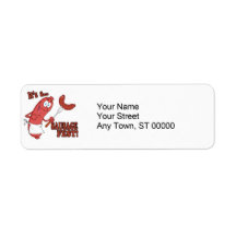Its a Sausage Fest Funny Sausage Cooking Cartoon Return Address Label