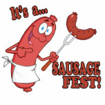 Its a Sausage Fest Funny Sausage Cooking Cartoon Cut Outs