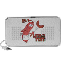 Its a Sausage Fest Funny Sausage Cooking Cartoon Travel Speakers