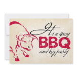 It's a spicy BBQ and keg party invitation