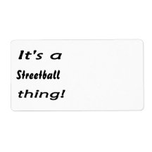 It's a streetball thing! personalized shipping label