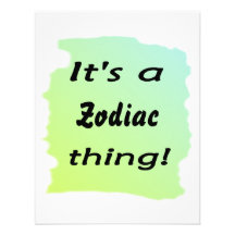 It's a Zodiac thing! Announcement