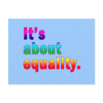It's About Equality Gay Rights Products Postcard