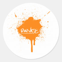It's All About Dancing Round Stickers