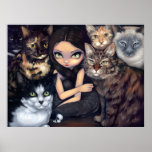 It's All About the Cats fairy cat Art Print
