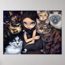 It's All About the Cats fairy cat Art Print