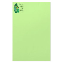 It's All About The Trees Green Saying Stationery
