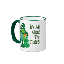 It's All About The Trees Green Slogan Mug