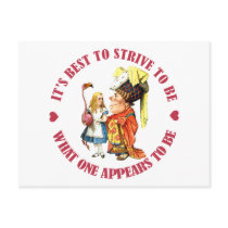 IT'S BEST TO BE WHAT ONE APPEARS TO BE