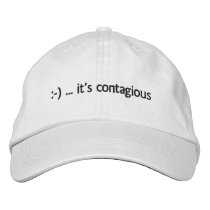 :-) ... it's contagious embroidered hat