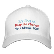 It's Cool to Keep the Change, I'm In, Obama 2012 Embroidered Hat