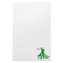 It's Easy Going Green Bicycle 2 Stationery Design