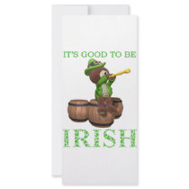 IT'S GOOD TO BE IRISH RACK CARD DESIGN