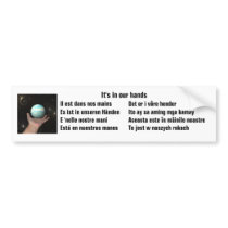 It's in our hands bumper stickers