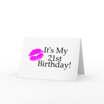 Its My 21st Birthday (Kiss) Greeting Cards