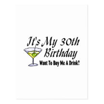 It's My 30th Birthday Postcard