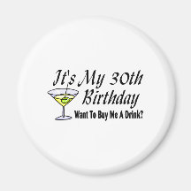 It's My 30th Birthday Refrigerator Magnets