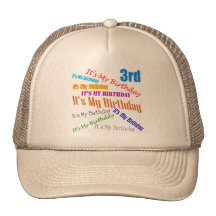 It's My 3rd Birthday Gifts Hat