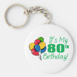 It's My 80th Birthday (Balloons) Key Chains
