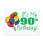 It's My 90th Birthday (Balloons) Postcard