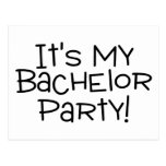 Its My Bachelor Party Groom Post Cards