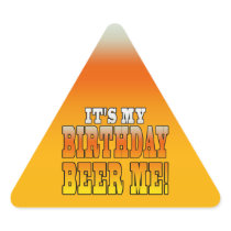 It's My Birthday Beer Me! Funny Bday Joke Stickers